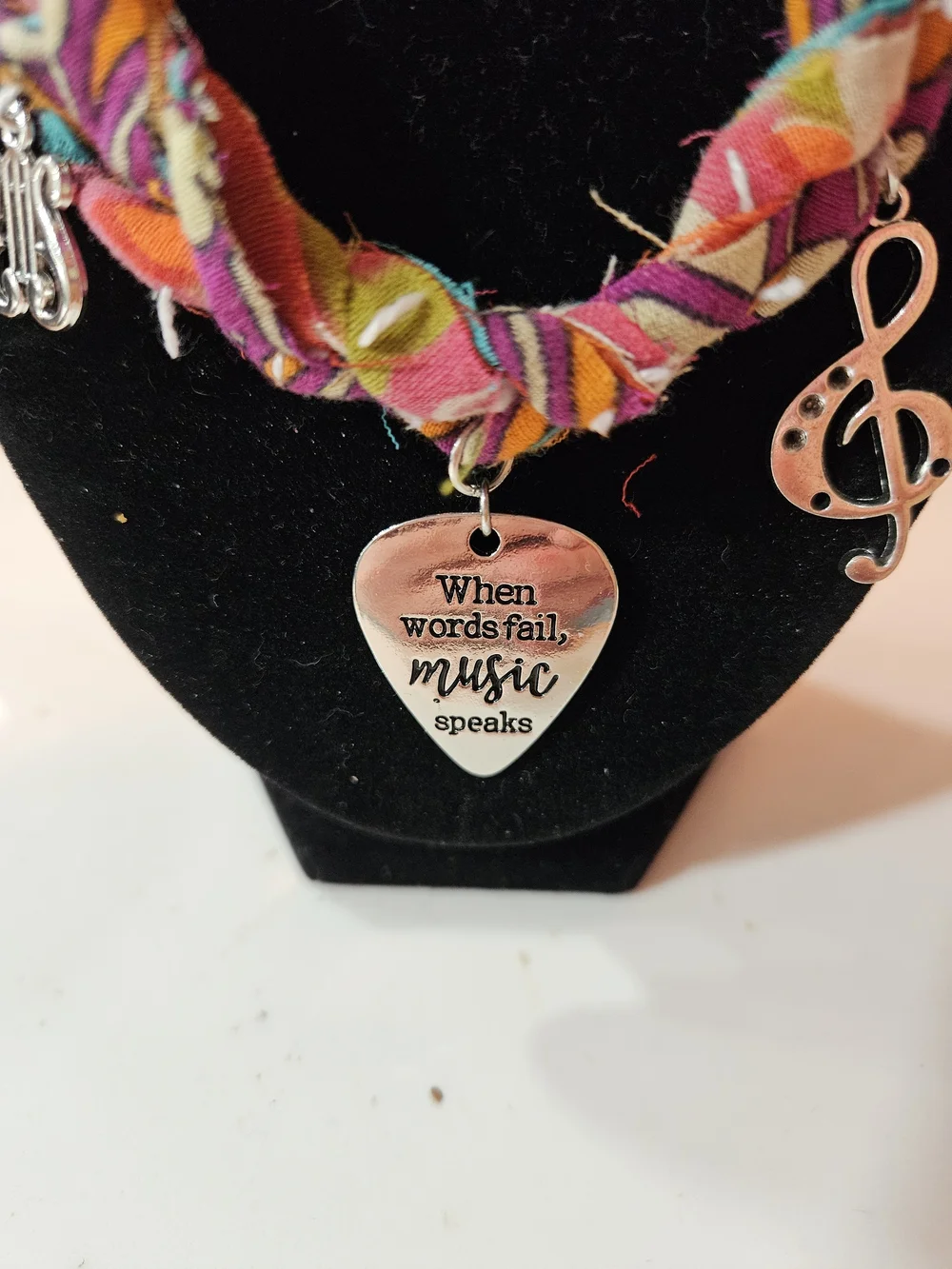 Multicolor Boho Music Charm Necklace - Women Jewelry